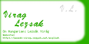 virag lezsak business card